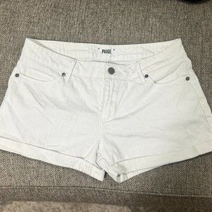 PAIGE JEANS - White Denim Lived-In White Shorts - Size 29